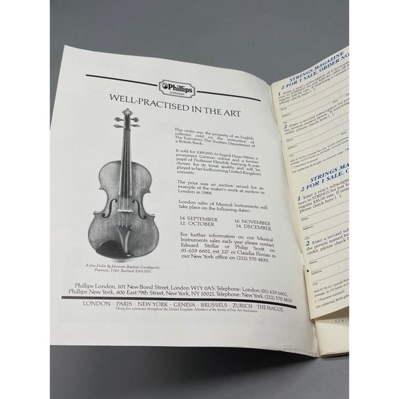 Strings magazine paperback copyright 1989 English David Lusterman 74 pages used - Picture 5 of 7